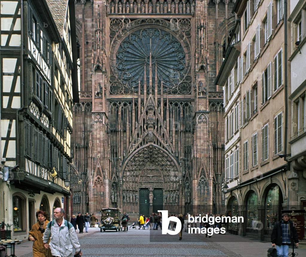 Cathedrale Notre Dame (1176-1439) in Strasbourg (Bas Rhin, Alsace).