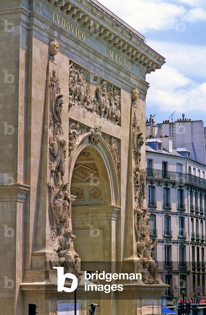 Porte Saint Denis in Paris 10th. Construction 1672, architect Francois Blondel (1618-1686).
