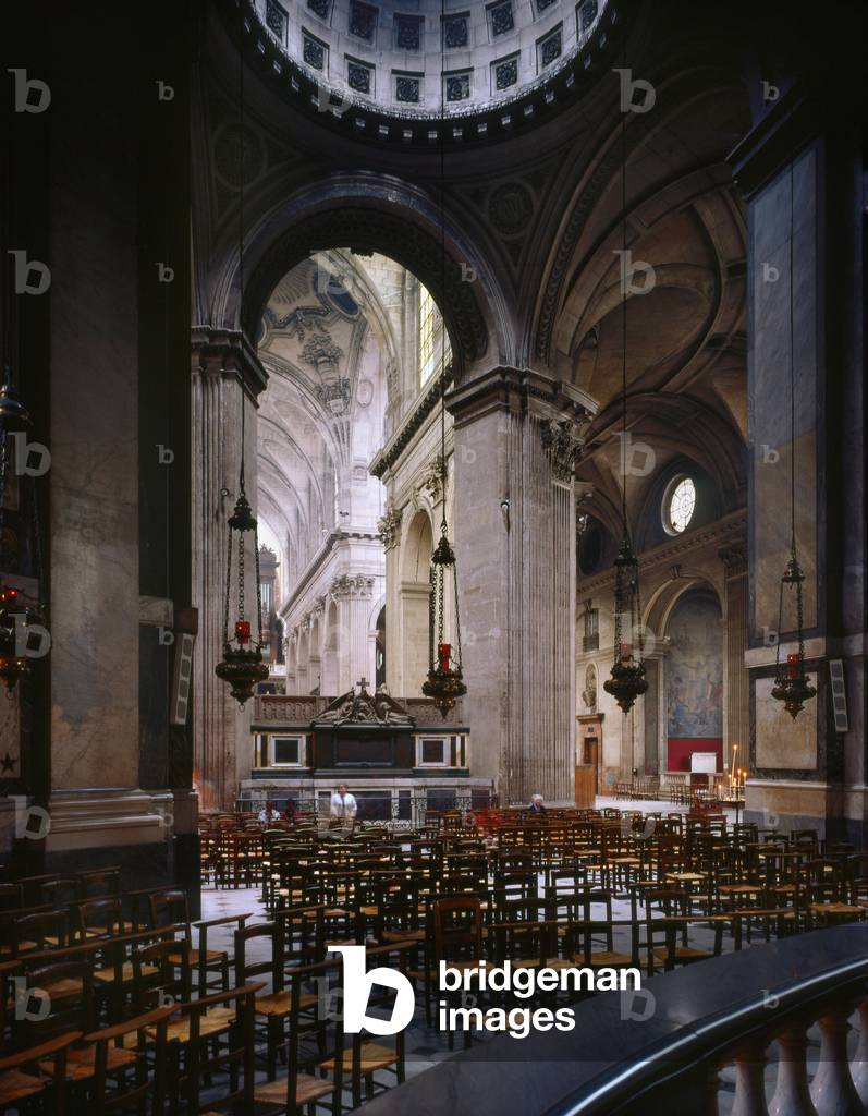 Saint Sulpice Church (Saint Sulpice), Place Saint Sulpice, Paris 6 (France). Architect Jean Nicolas Servandoni, 1646-1780.