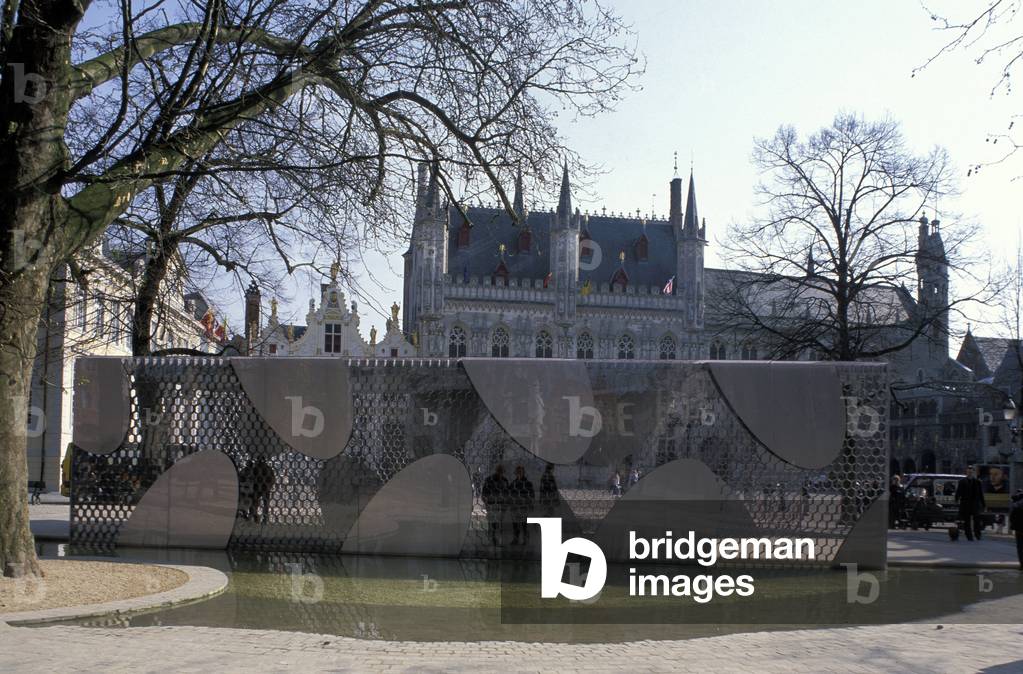 The Toyo Ito Pavilion in Bruges, Belgium. Architecture of Toyo Ito, 2002. Photography 10/06/02. This pavilion was commissioned in Toyo Ito when Bruges was named European Capital of Culture in 2002