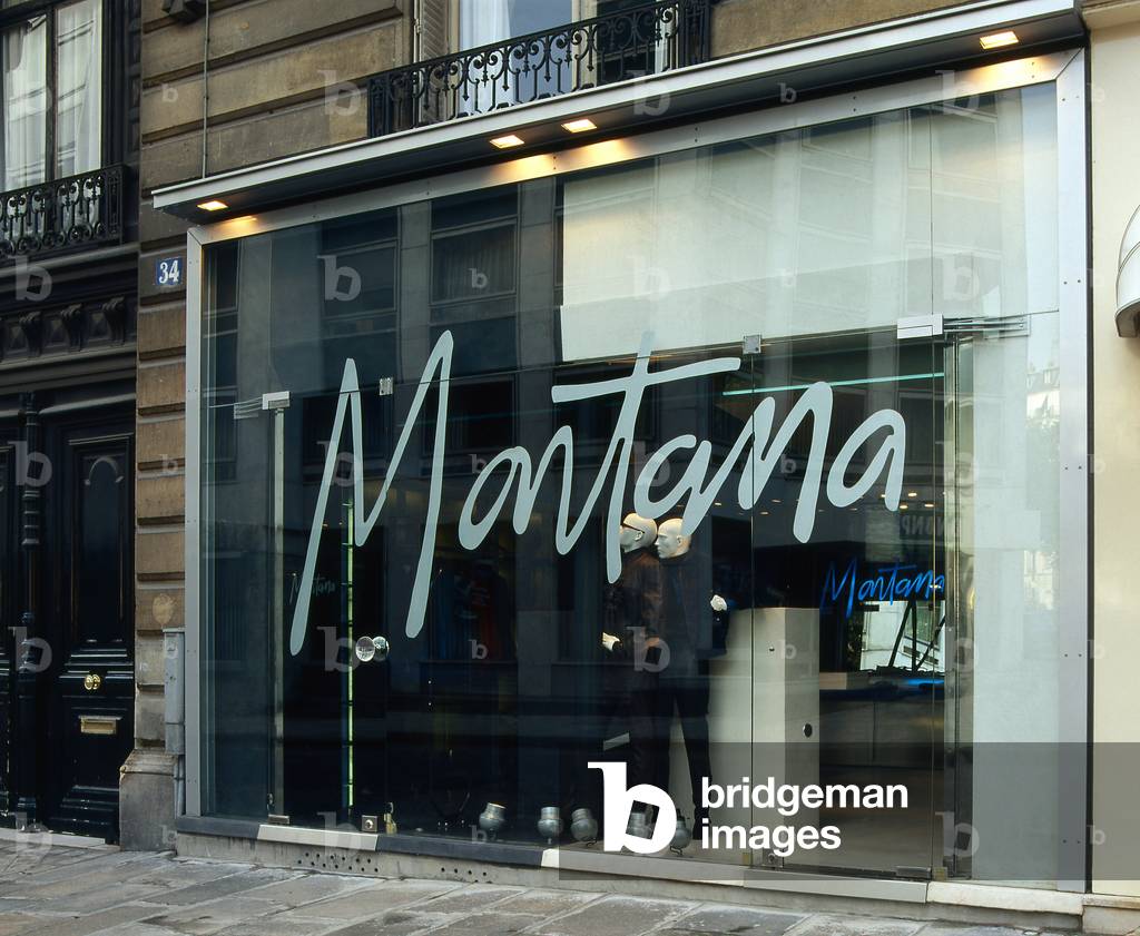 Montana Homme, avenue Marceau, Paris 75008. Architecture Canal, 1986. Photography 1987