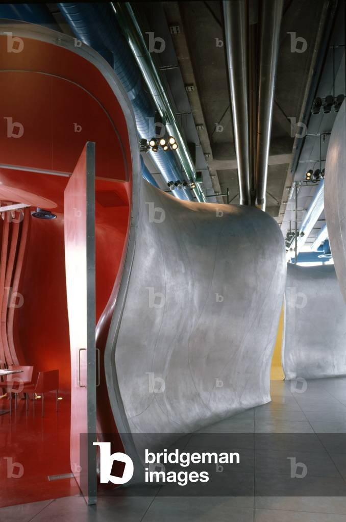 Le Cafe Georges, Centre Georges Pompidou, Paris 4. Jacob and MacFarlane Architecture, 2000. Photography 2000.