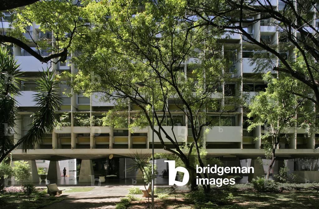 Housing building of a superquadra in Brasilia (Brazil).