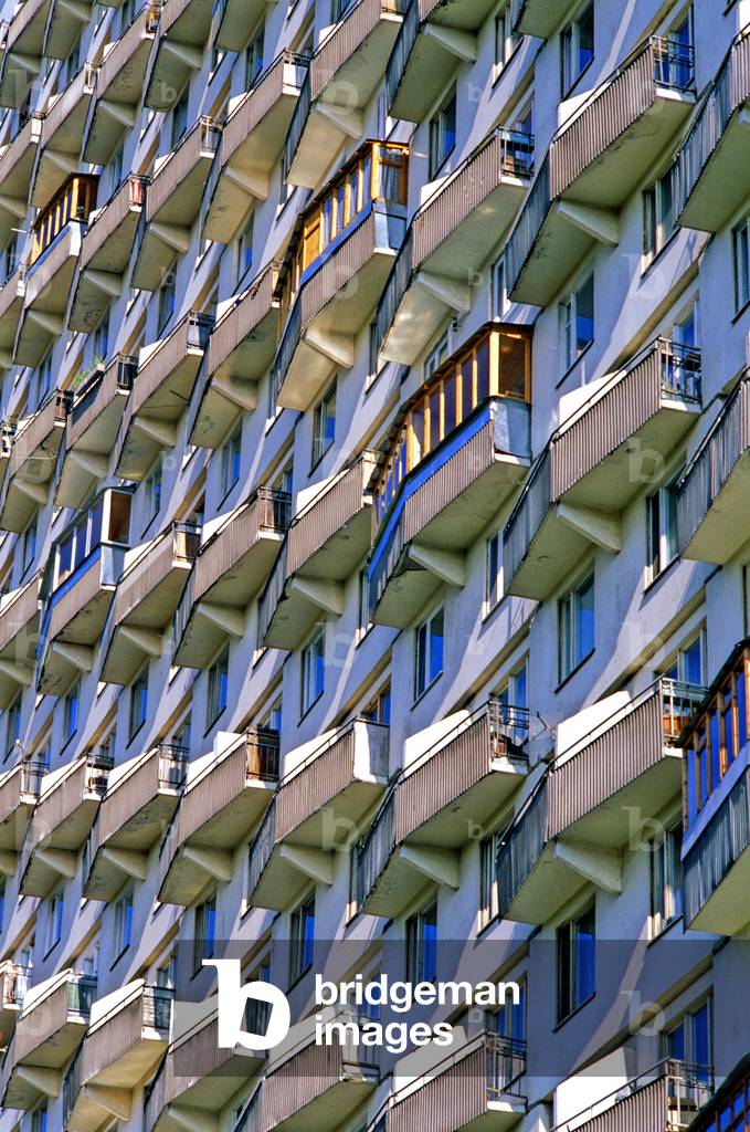 Housing building (Housing building) in Moscow Graphic effect, Russia.