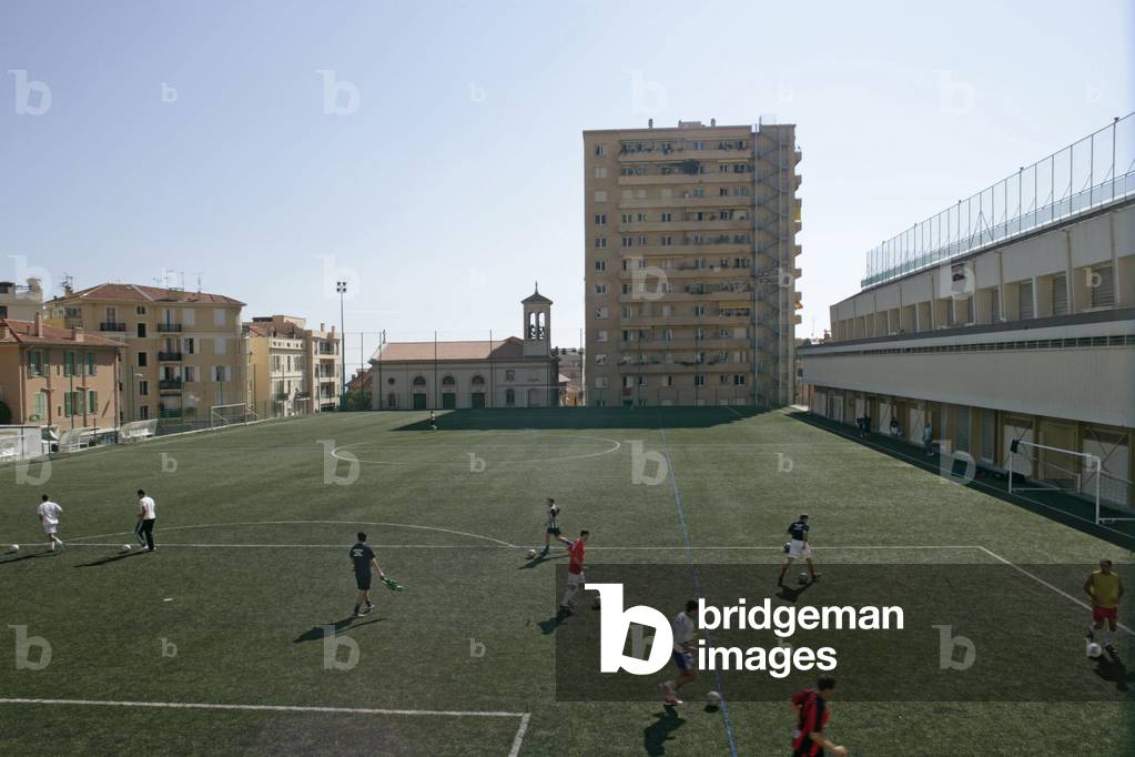 Sports field in Beausoleil (Alpes Maritimes).