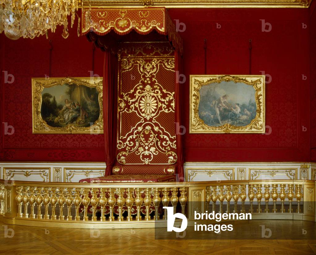 Apartment of the princess of the Hotel de Soubise. Hotel de Soubise, 60 rue des Francs-Bourgeois and 58 rue des Archives, Paris 4. Architecture by Pierre Alexis-Delamair (18th century) and painting by Francesco Le Primatice (1704).