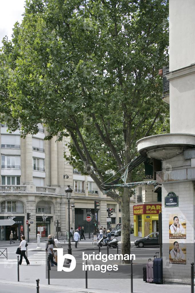 Angle boulevard Barbes and rue des Poissonniers in Paris 75018.