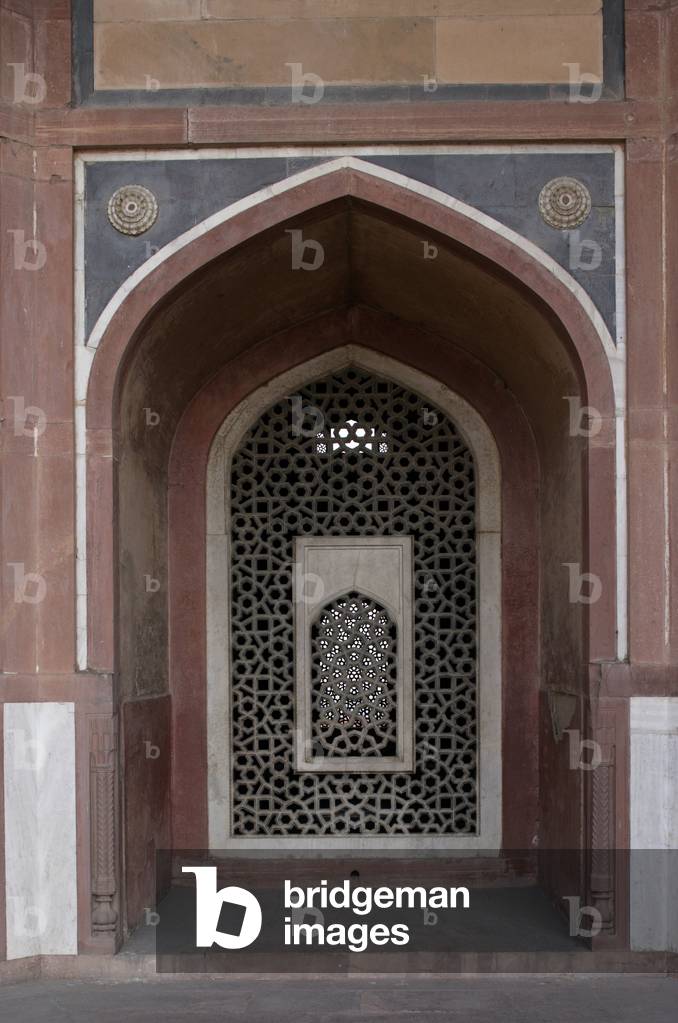 Detail of the tomb of Emperor Humayun (1508-1556) in Delhi, India.