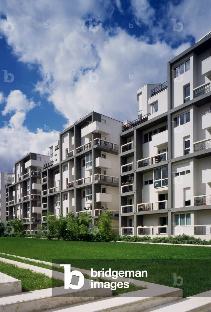 Social housing in Asnieres (Hauts de Seine). Realisation 1993, architect Buffi Jean Pierre. Photography 1993.