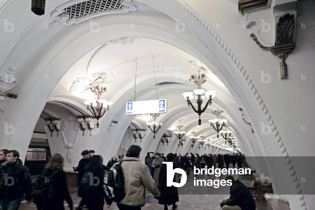 Arbatskaia Metro Station in Moscow (Russia)