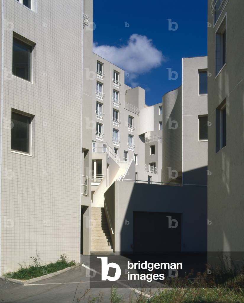 Social housing a Evry Courcouronnes (Essonne). Architect Henri Gaudin, 1986. Photography 1986.