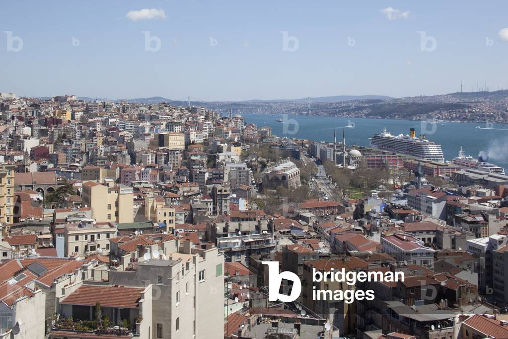 Istanbul city seen from the Pera Tower Istanbul - Turkey -