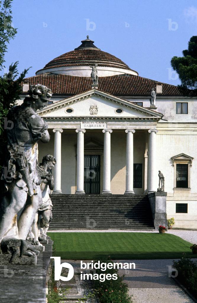 Villa Capra known as La Rotonda in Vicenza (Italy). Construction 1570-1606, architect Andrea Palladio (Andrea di Pietro de la Gondola, 1508-1580).