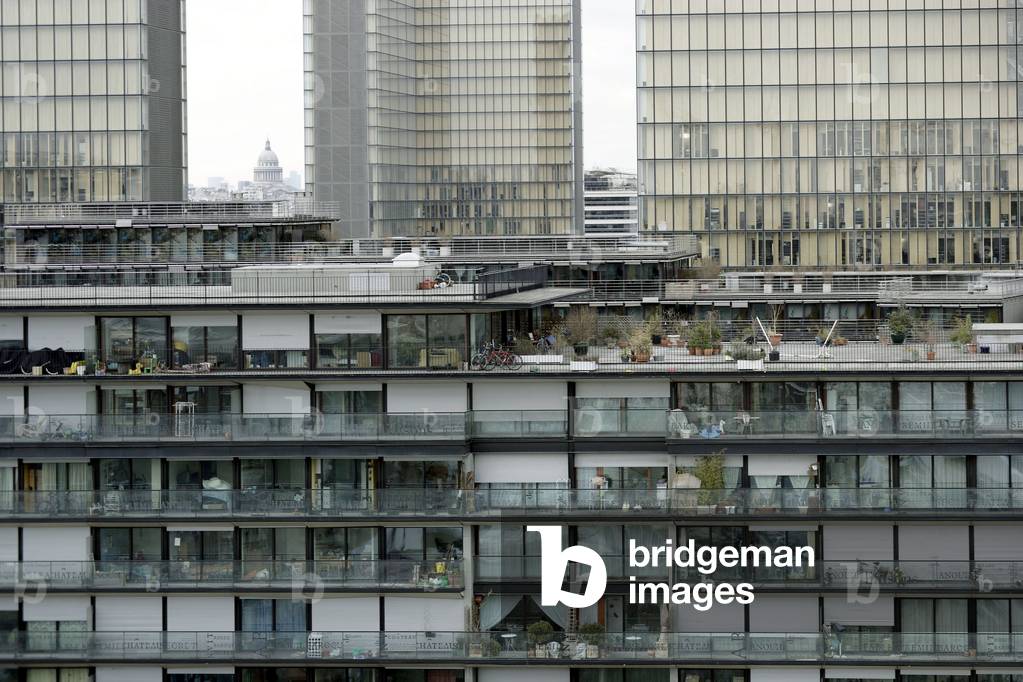 ZAC Paris Rive Gauche at the height of the rue de Tolbiac, Paris 75013.