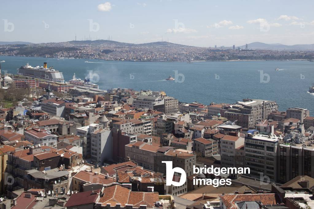 Istanbul city seen from the Pera Tower Istanbul - Turkey -
