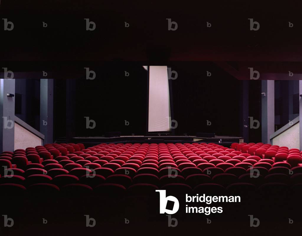 A cinema room in the basement of the Palais de Tokyo dedicated to the Centre Georges Pompidou, Paris 75016.