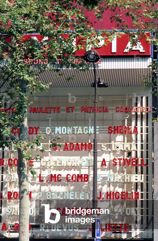 L'Olympia, 28 boulevard des Capucines, Paris 9th. The Olympia was completely restored and reopened in 1997.