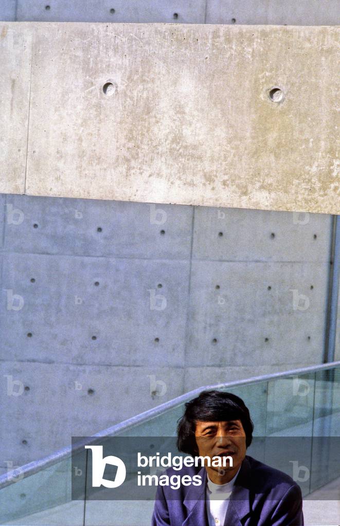 Portrait of Tadao Ando, Japanese architect, at Unesco, Paris