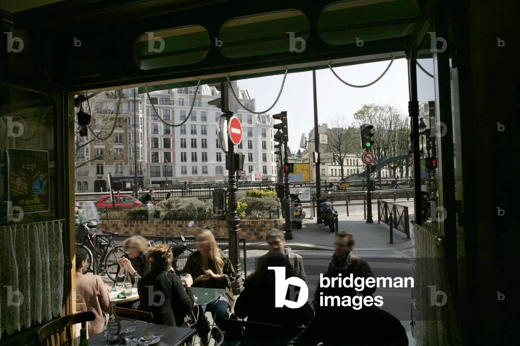 A cafe on the Quai de Valmy in Paris 10th.