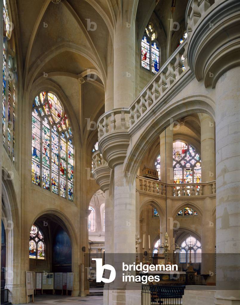 L'église Saint-Etienne-du-Mont (Saint Etienne du Mont), Paris 5 (France). Built from 1492 to 1865, architect Victor Balard.