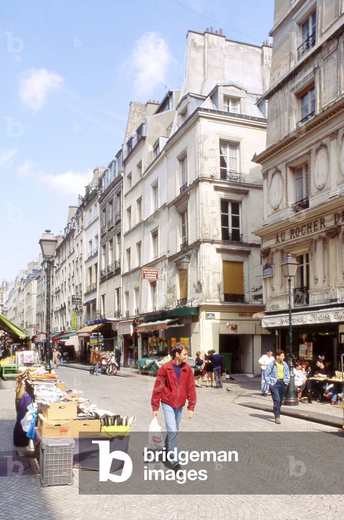 "Rue de Montorgueil in Paris."
