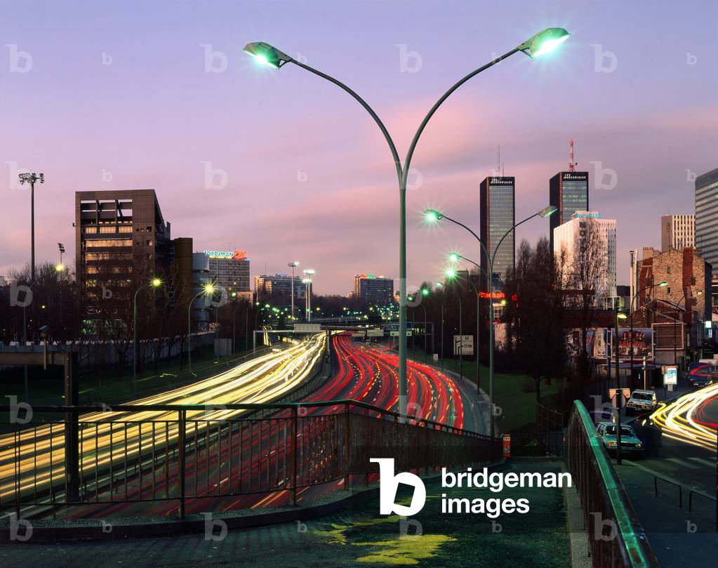 Image of Photography depicting The peripheric boulevard in Paris. Porte de Montreuil. Photography 1994