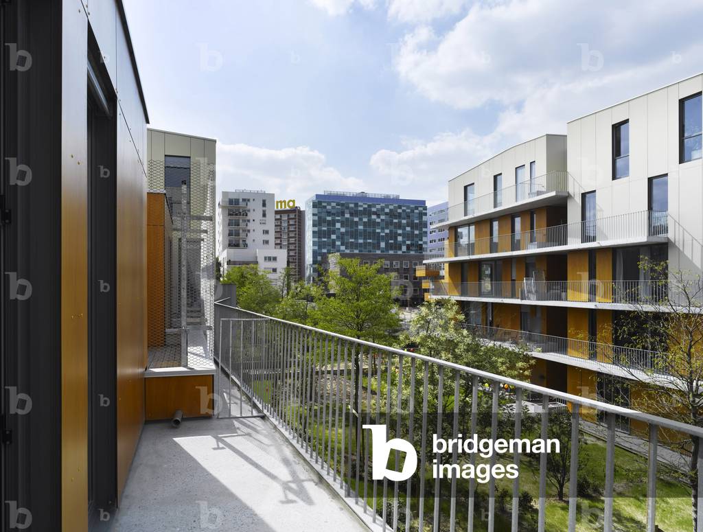 Die Residenz Le Sophora, Le Bois lebt in der ZAC Euralille 2 in Lille (Nord). Architekt Philippe Dubus, Realis