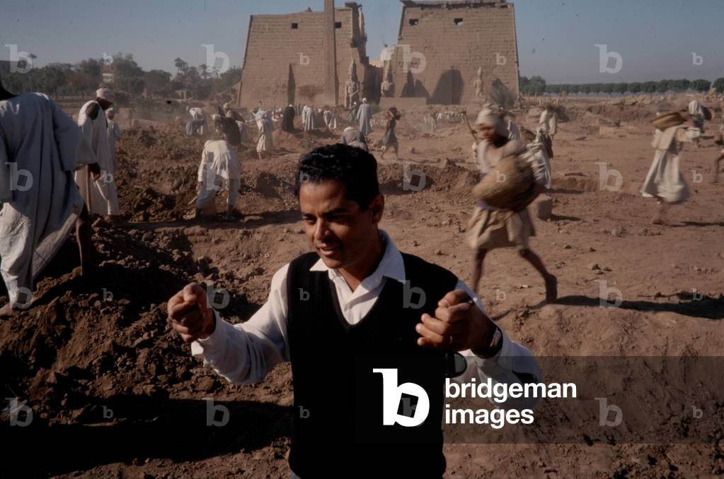 Ancient Egypt Series: Mahmoud Abdel Razek at Luxor, 1968 (photo)