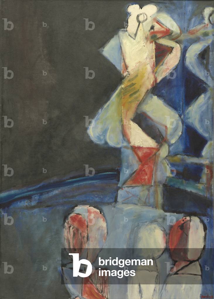 spogliarellista prima un specchio 1961 (olio su tela)