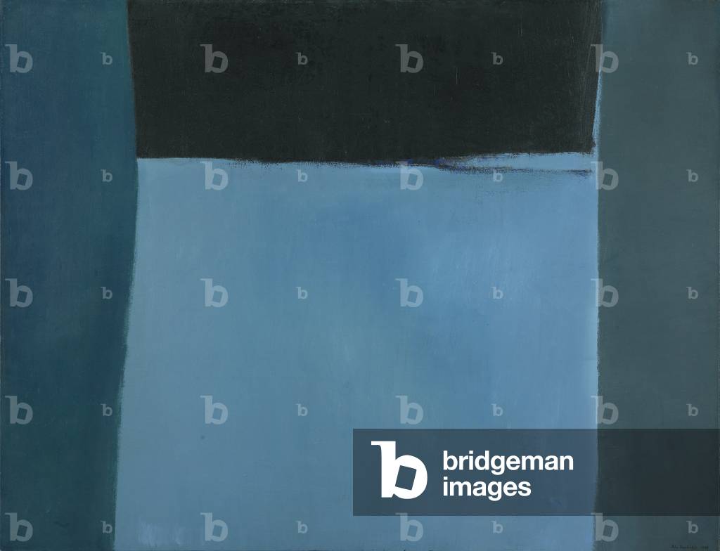 Immagine di Dipinto "Bluescape 1963 (olio su tela)", 1963 di John Drawbridge