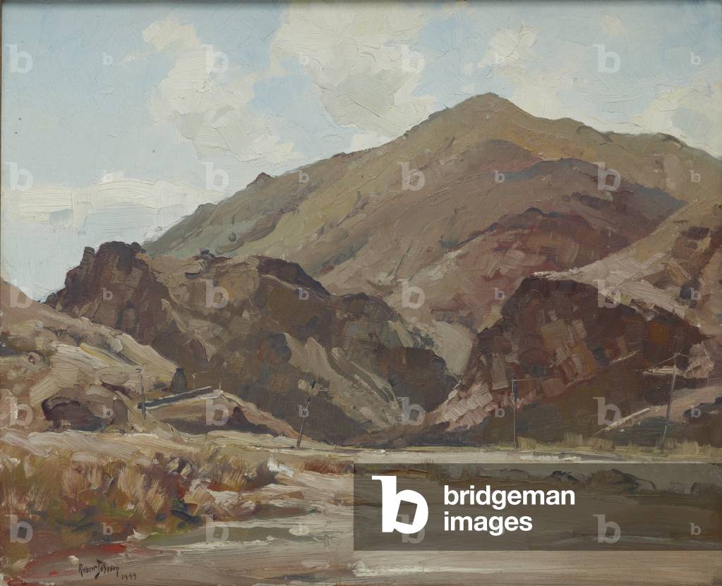 Cromwell Gorge, 1949 (oil on canvas on board)