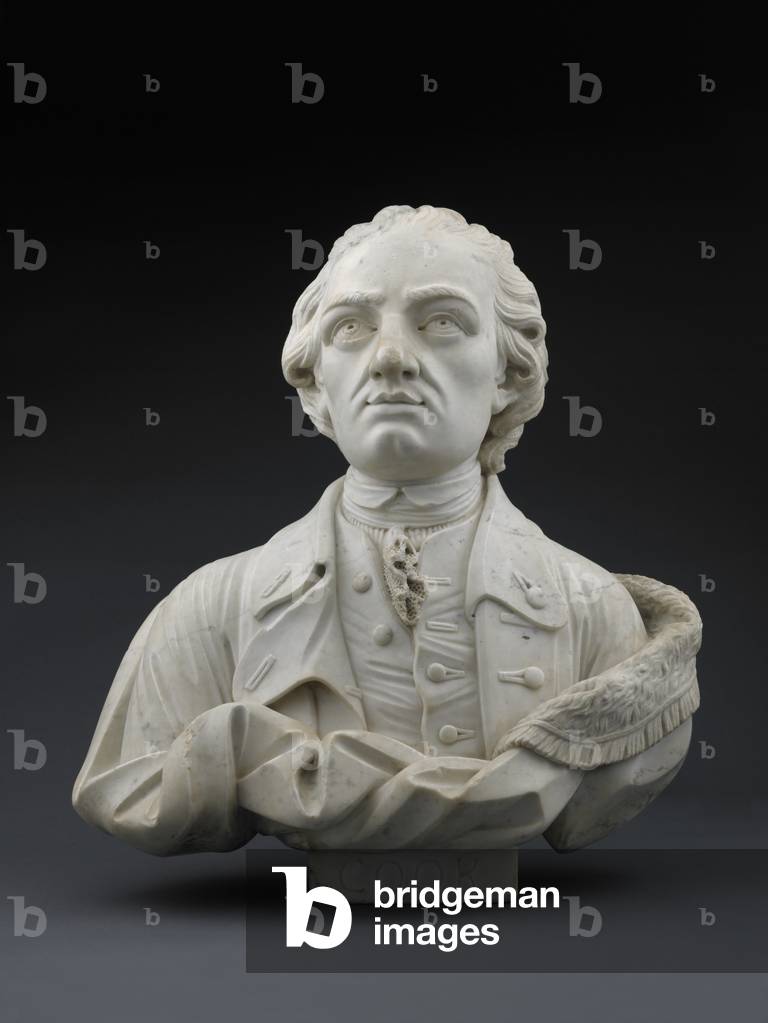 Portrait Bust of Captain James Cook, c.1800 (marble)