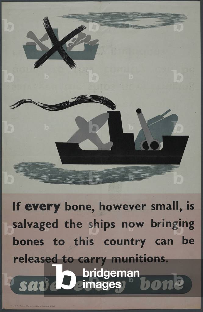 'Save Every Bone' poster, c.1943 (colour litho)