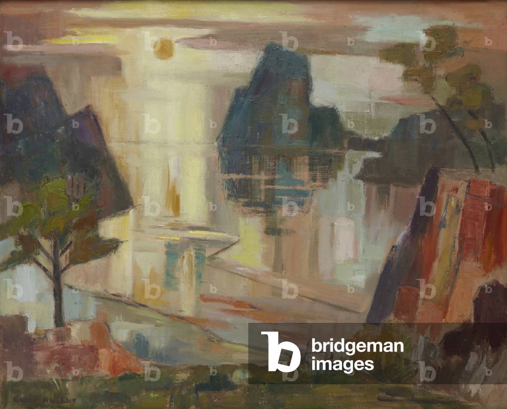 Sunset, Tauranga, 1964 (oil on canvas)