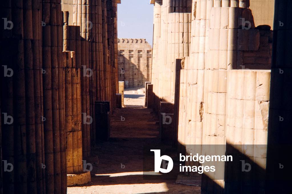 Ancient Egypt Series: Entrance colonnade at step pyramid, 1968 ? (photo)