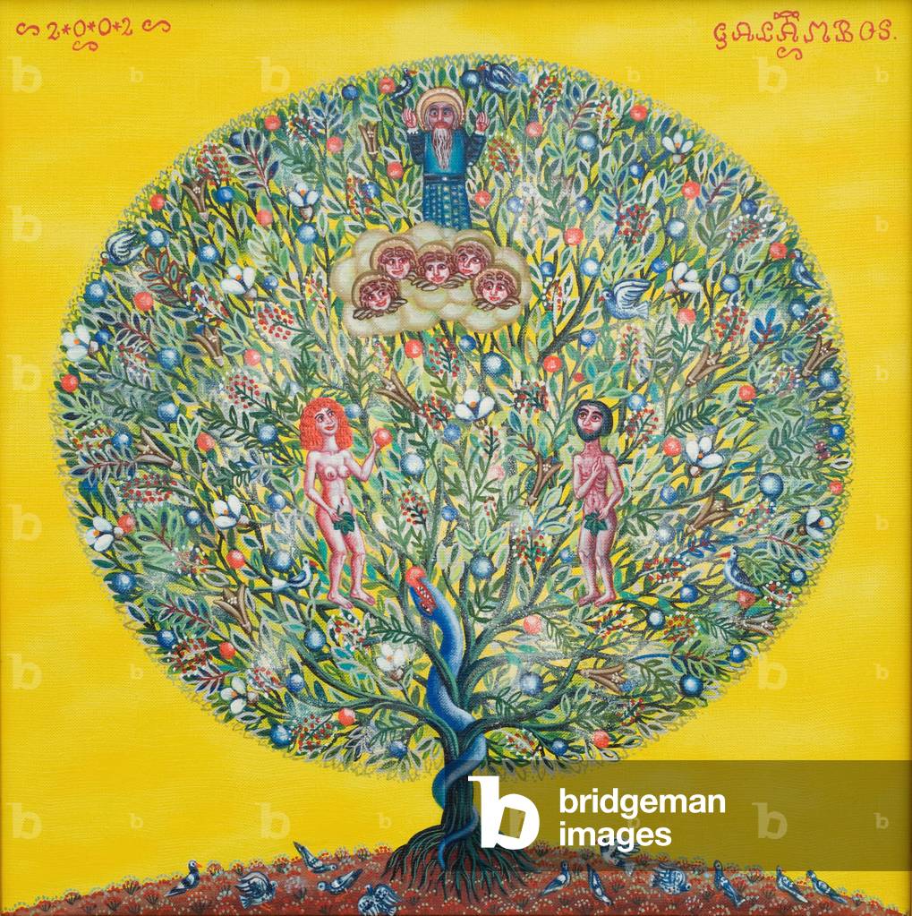 Adamo ed Eva Albero della Vita, 2002 (olio su tela)