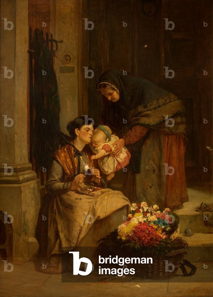 Her Sweetest Flower, 1880 (oil on canvas)