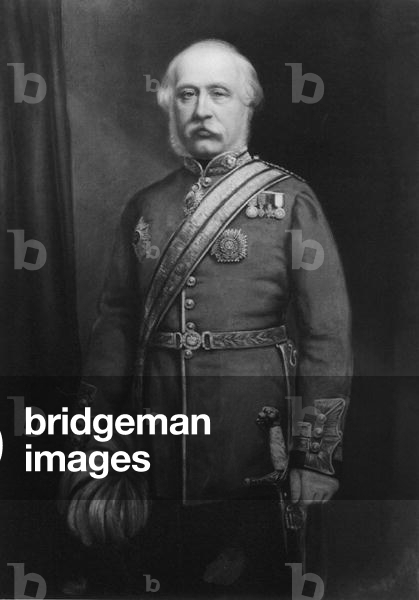 Sir James Yorke Scarlett (1799-1871) 1861 (pastellfarben auf Papier) (s/w Foto)