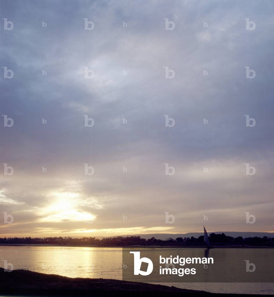 Sunset over the Nile, Upper Egypt.