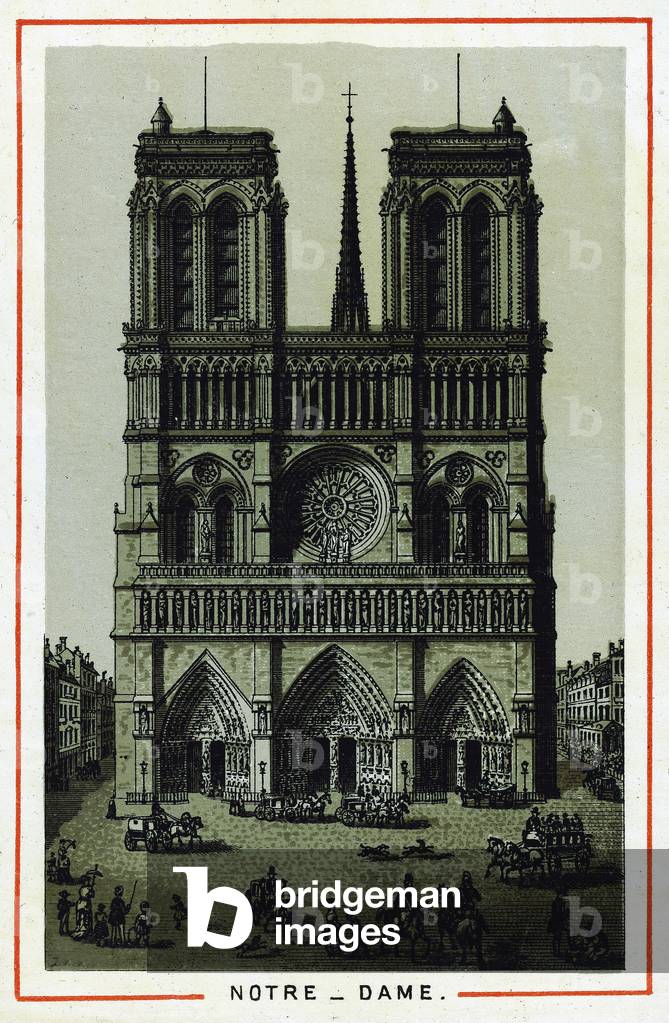 Notre-Dame in Paris in the 19th century.