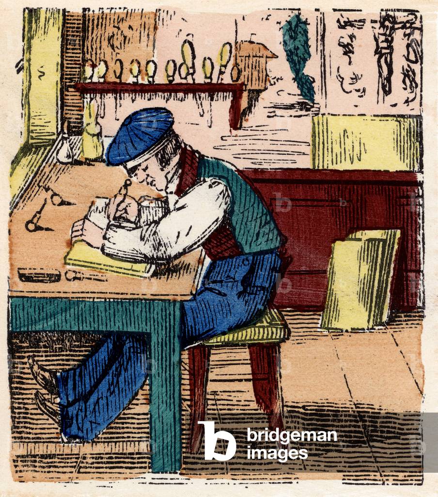 The craft of engraver, 19th century (Epinal print)