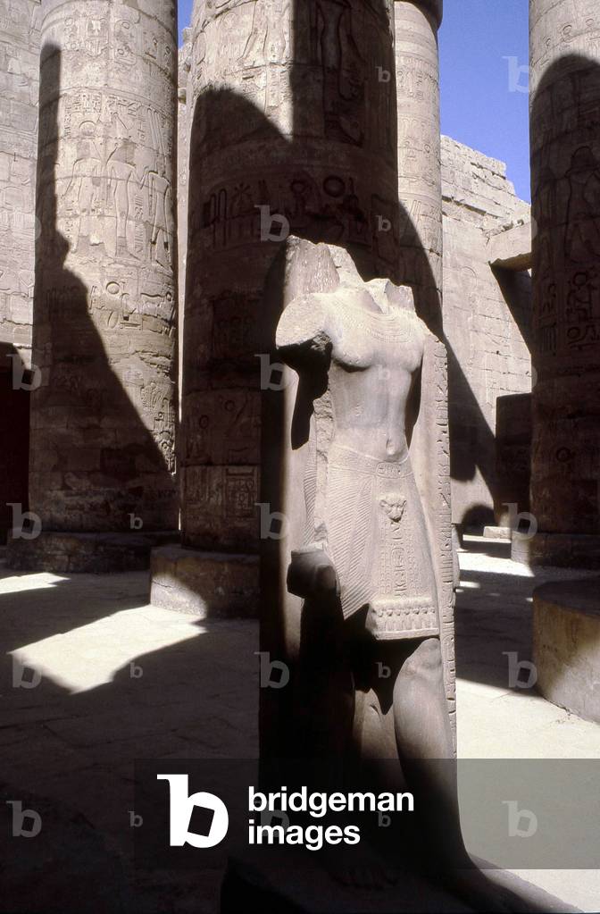 Luxor (Luxor, Luxor), Thebes: Temple of Amon in Karnak, hypostyle room.