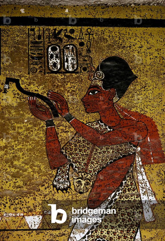 Luxor, Thebes: Left bank of the NIL. Valley of the Kings: Tomb of ALL-ANKH-AMON. Detail of mouth opening. 18th Dynasty.