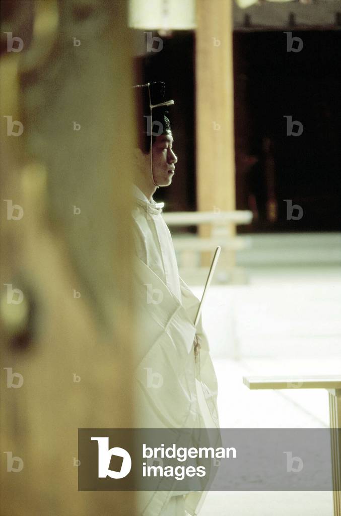 TOKYO: Buddhist priest at MEIJI Shrine.