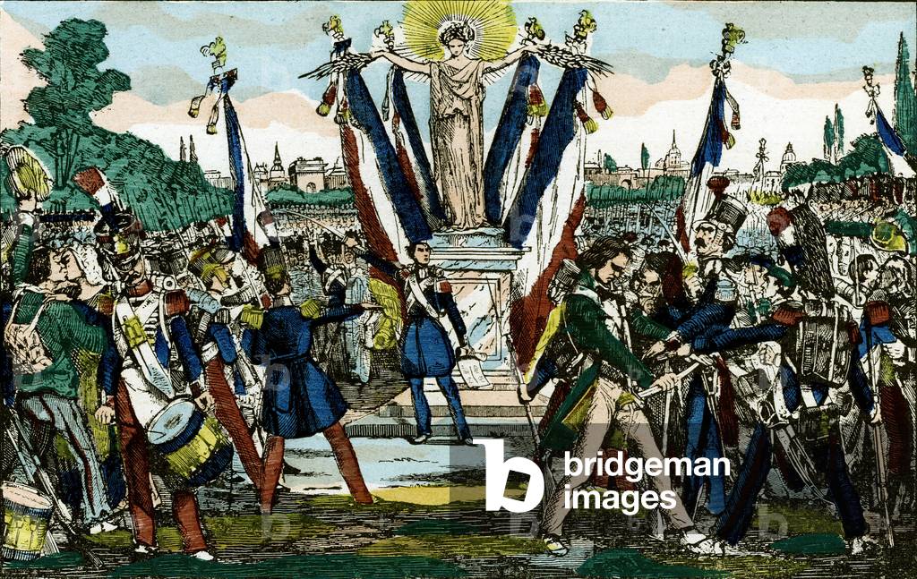 Proclamation of the French Republic, 19th century (Epinal print)