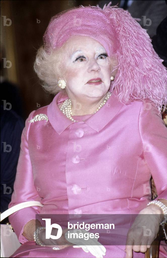 Portrait of Barbara Cartland (1901-2000), British novelist. 1987