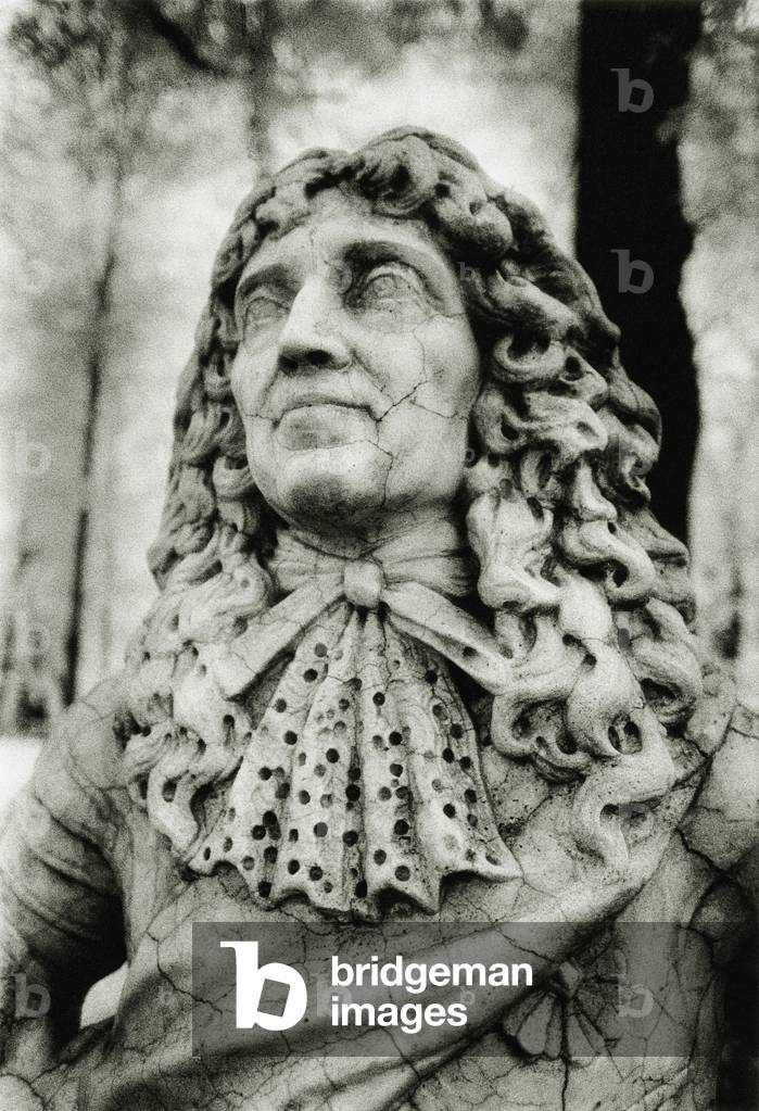 Bust, the Summer Garden, St Petersburg, Russia (b/w photo)