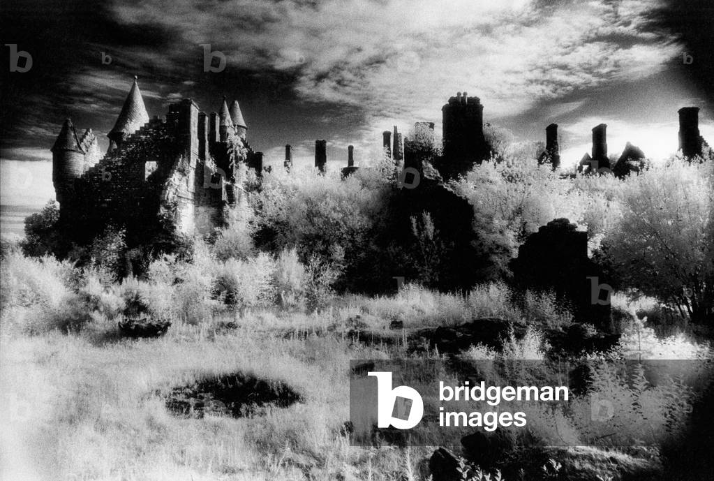 Immagine di Fotografia "Buchanan Castle", 20th Secolo di Simon Marsden, b/w