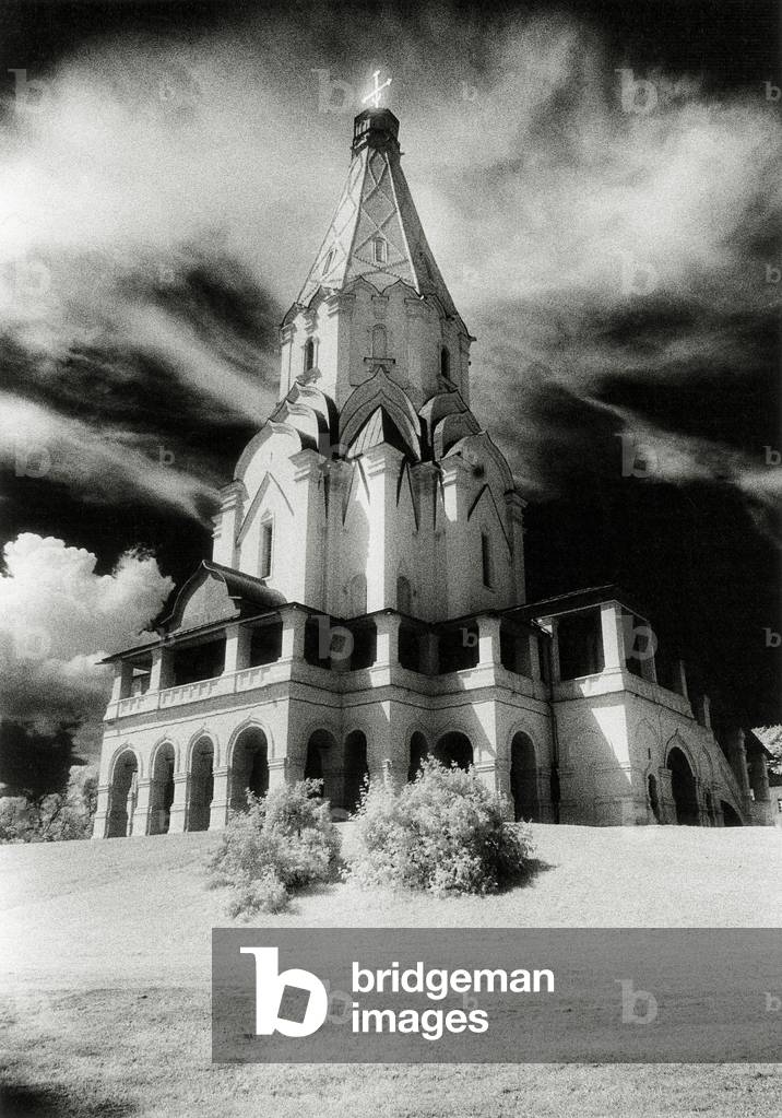 The Church of the Ascension, Kolomenskoye Estate, Moscow, Russia (b/w photo)