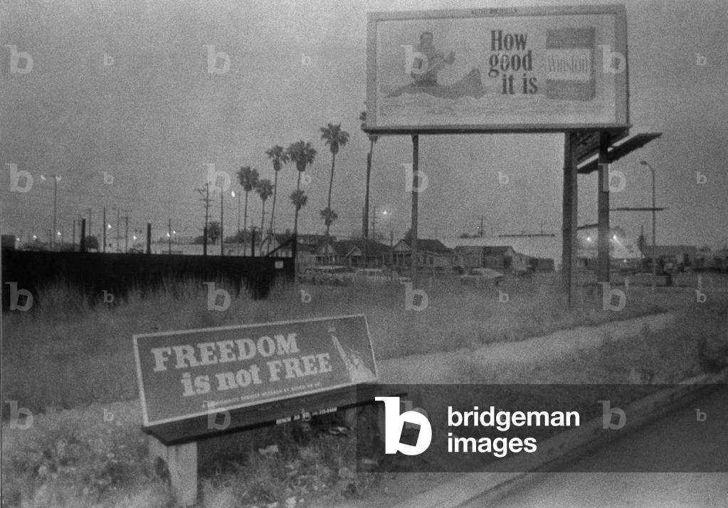 Street Scene, Los Angeles, California, USA (b/w photo)